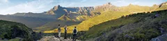 People enjoying the view from the Drakensberg sunrise