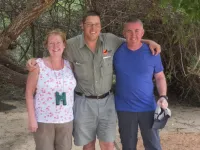 Adele and John Owens on safari in Kruger Us 1