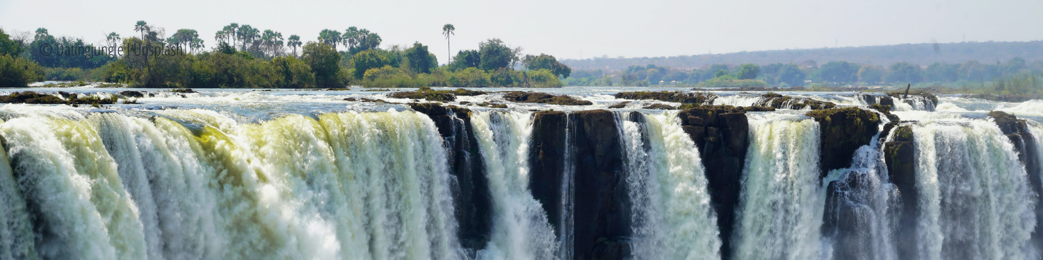 Banner Victoria Falls Zambia side or Zimbabwe side