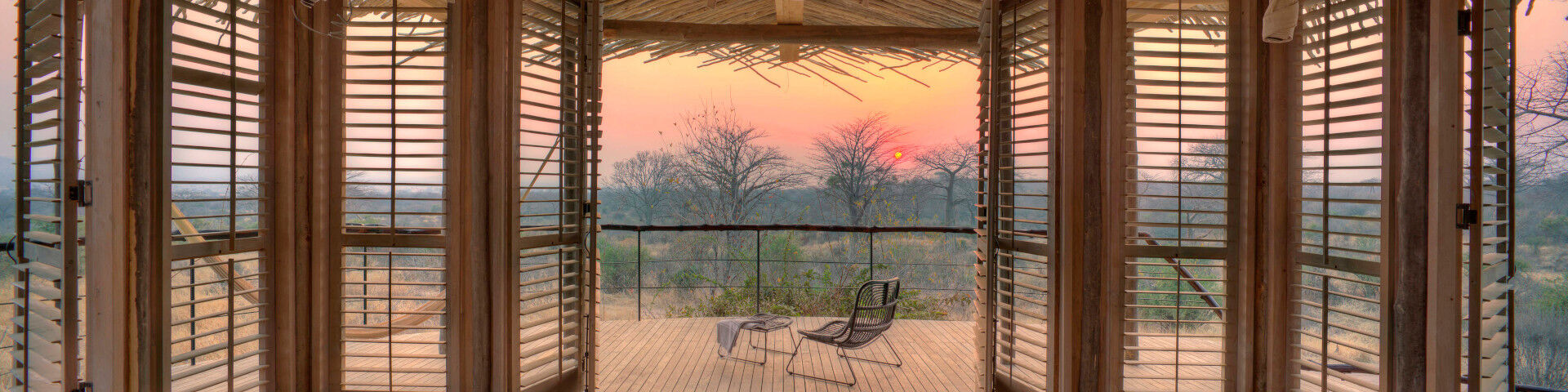 Accommodation in Ruaha National Park Tanzania Sunset from Bedroom